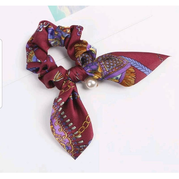 Handmade Chiffon Satin Ribbon Scrunchie - Picture 1 of 1